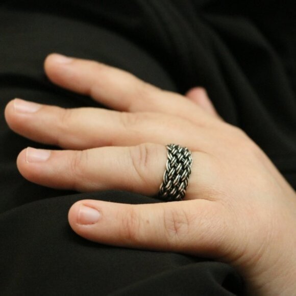 925 Sterling Silver CRAFT KNITTING MESH Men's - Picture 3 of 8